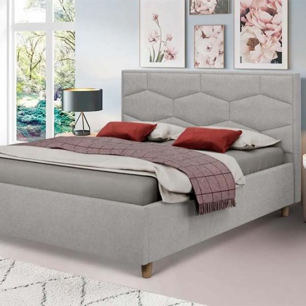 Кровать Crinela Solomia Modern Glow 15 180 x 200 см / Фанера / Светло Серый photo 4