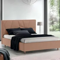 Кровать Crinela Seul Modern Velluto 03 160 x 200 см / Фанера / Темно-бежевый photo 3