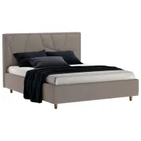 Кровать Crinela Seul Modern Velluto 15 140 x 200 см / Фанера / Серебристо-серый