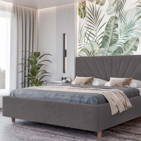 Кровать Crinela Sunny Modern Glow 19 140 x 200 см / Фанера / Антрацит photo 4