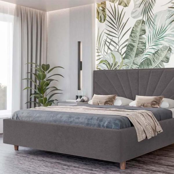 Кровать Crinela Sunny Modern Glow 19 160 x 200 см / Фанера / Антрацит photo 4