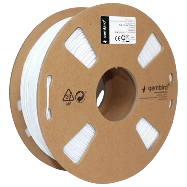 Filament Gembird 3DP-PLA1.75-02-MAR White photo 1 Filament Gembird 3DP-PLA1.75-02-MAR White photo 1