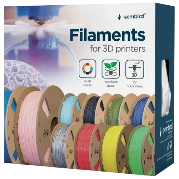 Filament Gembird 3DP-PLA1.75-02-MAR White photo 3 Filament Gembird 3DP-PLA1.75-02-MAR White photo 3