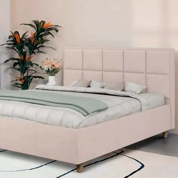 Кровать Crinela Tatiana Modern Velluto 02 140 x 200 см / Фанера / Бежевый photo 4