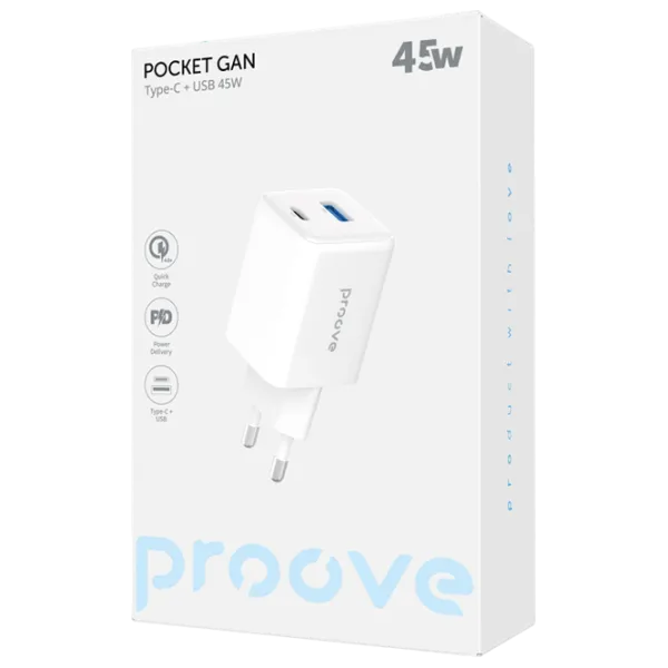 Încărcător de rețea Proove Pure Max 2.25 A / White photo 3