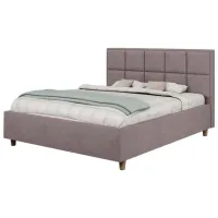 Кровать Crinela Tatiana Modern Velluto 15 180 x 200 см / Фанера / Серебристо-серый