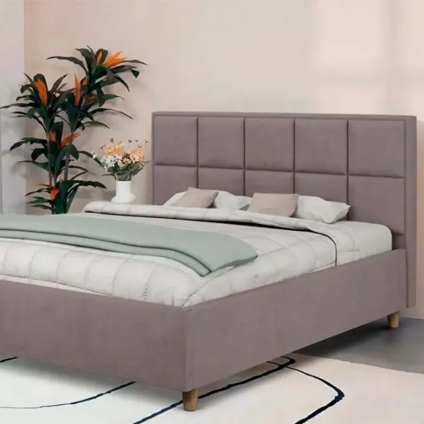 Кровать Crinela Tatiana Modern Velluto 15 180 x 200 см / Фанера / Серебристо-серый photo 5