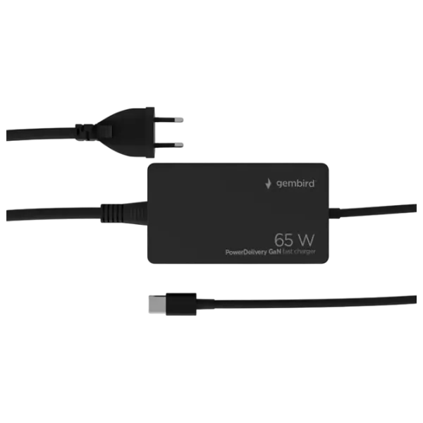Încărcător de rețea Gembird NPA-AC-PDQC65-01 3.25 A / Black photo 1