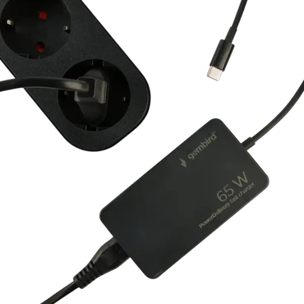 Încărcător de rețea Gembird NPA-AC-PDQC65-01 3.25 A / Black photo 2