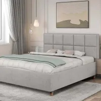 Кровать Crinela Tatiana Modern Glow 15 160 x 200 см / Фанера / Светло Серый photo 4