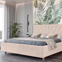Кровать Crinela Sunny Modern Velluto 02 180 x 200 см / Фанера / Бежевый photo 3