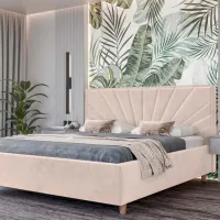 Кровать Crinela Sunny Modern Velluto 02 180 x 200 см / Фанера / Бежевый photo 5