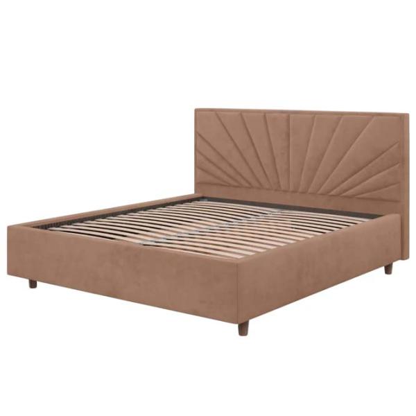 Кровать Crinela Sunny Modern Velluto 03 160 x 200 см / Фанера / Темно-бежевый photo 2