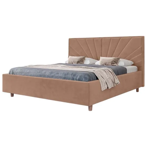 Кровать Crinela Sunny Modern Velluto 03 180 x 200 см / Фанера / Темно-бежевый photo 1