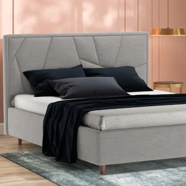 Кровать Crinela Seul Modern Glow 15 140 x 200 см / Фанера / Светло Серый photo 2