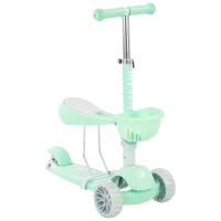 Детский трёхколёсный самокат Kikka Boo Bon Bon 3 in 1 (3801006010959) 50 кг/ Мятный