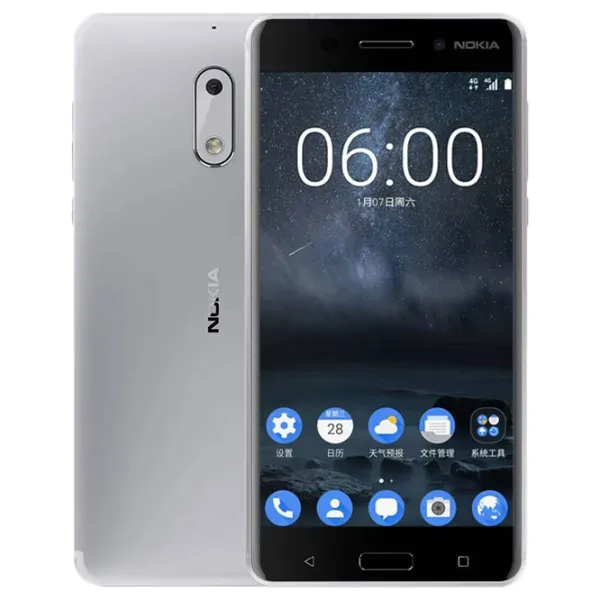 Nokia 6 4 ГБ/ 64 ГБ/ Dual SIM/ Серебряный  photo 1