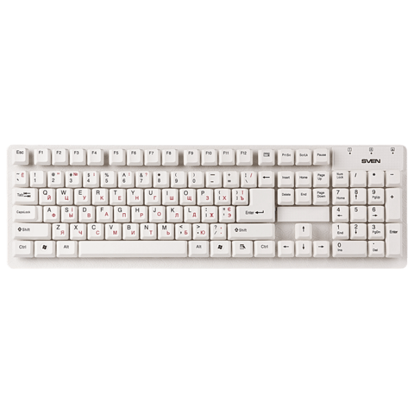 Клавиатура Sven Standard 301 Проводная / Белый photo 1