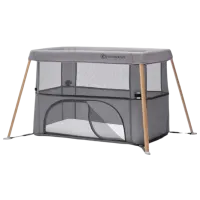 Țarc pentru copii KinderKraft Movi (KCMOVI00WOD0000) 0 luni - 3 ani / Gray