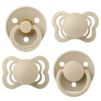 Suzetă cu tetina rotundă Bibs Try-It 91344  Unisex / 0 luni - 6 luni / Latex / Vanilla