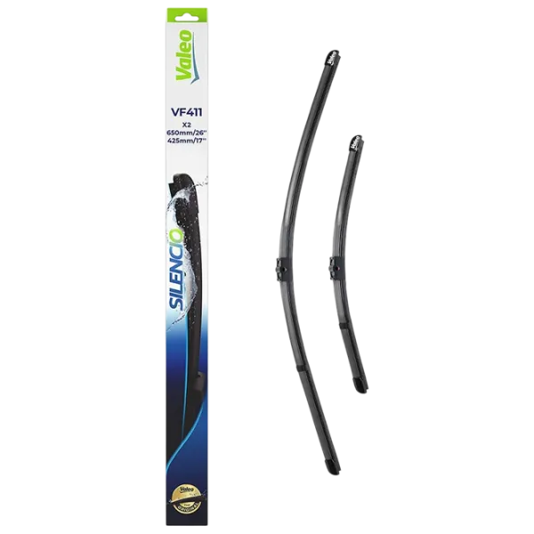 Стеклоочиститель Передние Peugeot 2006 - 2013 (Silencio Flat VF411) Valeo / 26" + 17" / 650 мм + 420 мм photo 1