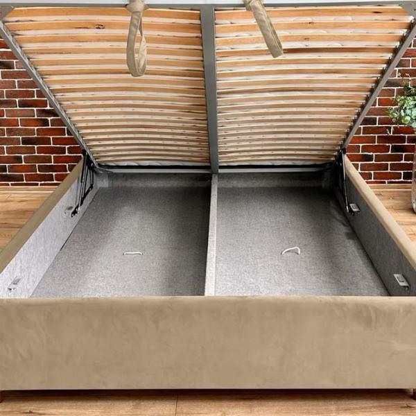 Кровать Crinela Premium Victoria Laguna 07 160 x 200 см / Фанера / Бежевый photo 5