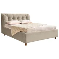 Кровать Crinela Premium Victoria Laguna 08 160 x 200 см / Фанера / Серо-Бежевый