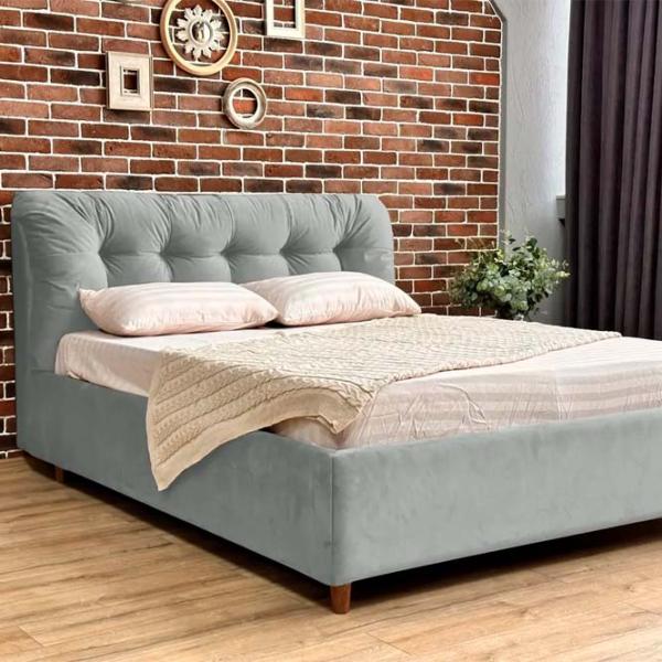 Кровать Crinela Premium Victoria Laguna 42 160 x 200 см / Фанера / Светло Серый photo 2