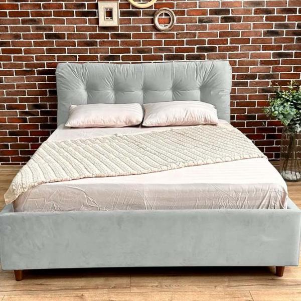 Кровать Crinela Premium Victoria Laguna 41 160 x 200 см / Фанера / Светло Серый photo 3