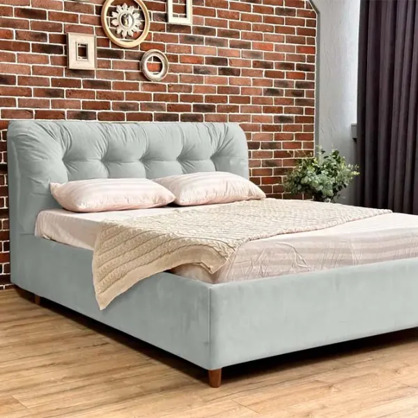 Кровать Crinela Premium Victoria Laguna 41 180 x 200 см / Фанера / Светло Серый photo 2