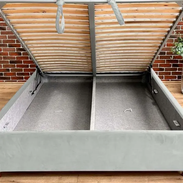 Кровать Crinela Premium Victoria Laguna 41 180 x 200 см / Фанера / Светло Серый photo 4