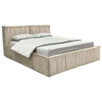 Кровать Crinela Lux Selina Laguna 08 160 x 200 см / Фанера / Серо-Бежевый