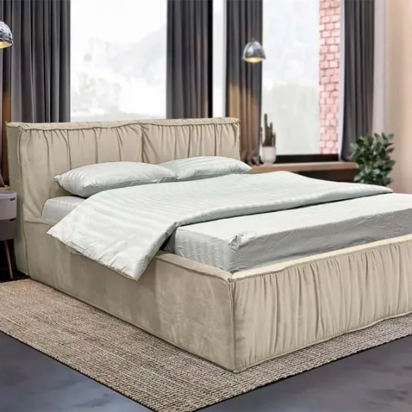 Кровать Crinela Lux Selina Laguna 08 160 x 200 см / Фанера / Серо-Бежевый photo 3