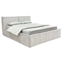 Кровать Crinela Lux Selina Mono 03 160 x 200 см / Фанера / Светло Серый