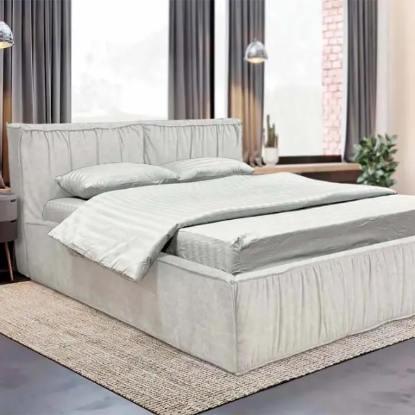 Кровать Crinela Lux Selina Mono 03 180 x 200 см / Фанера / Светло Серый photo 4