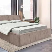 Кровать Crinela Lux Selina Mono 04 160 x 200 см / Фанера / Светло-коричневый photo 4