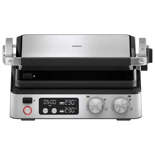 Grill electric Braun CG 7040 Contact, Barbecue / 2000 W / Inox Black photo 1