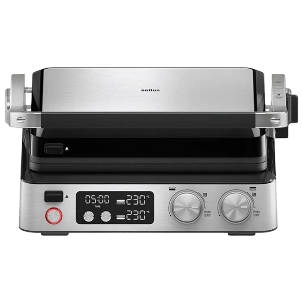 Grill electric Braun CG 7040 Contact, Barbecue / 2000 W / Inox Black photo 1