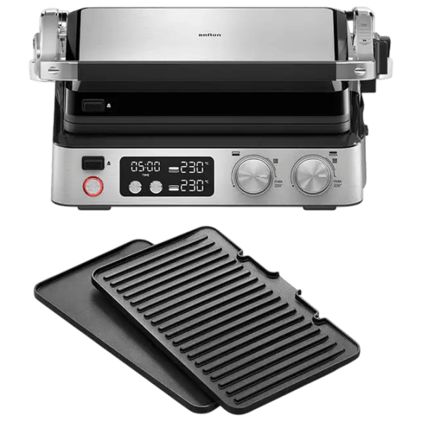 Grill electric Braun CG 7040 Contact, Barbecue / 2000 W / Inox Black photo 8