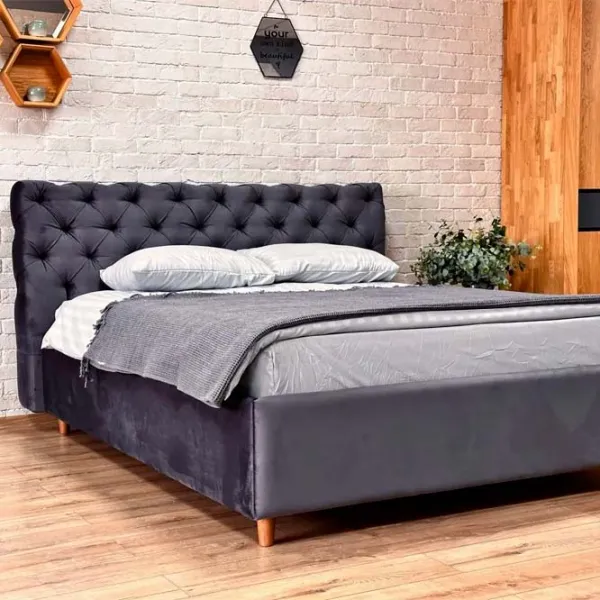 Кровать Crinela Premium Denise Laguna 44 160 x 200 см / Фанера / Графит photo 2