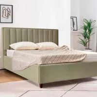 Кровать Crinela Lux Estela Laguna 09 160 x 200 см / Фанера / Каменно-серый photo 4