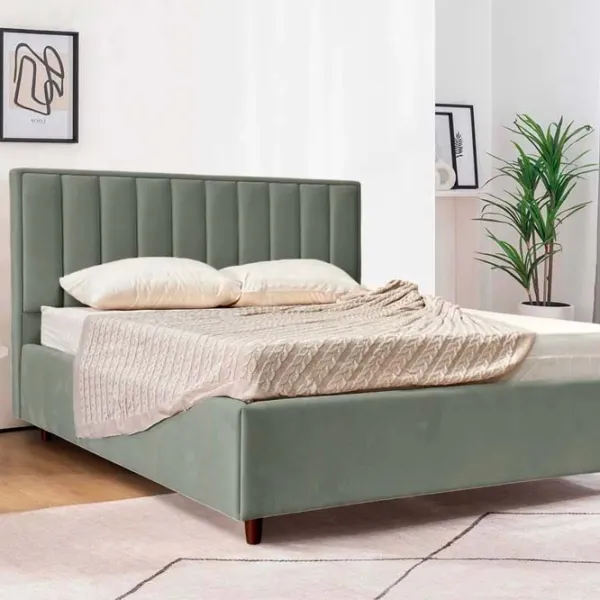 Кровать Crinela Lux Estela Laguna 43 160 x 200 см / Фанера / Тёмно-серый photo 4