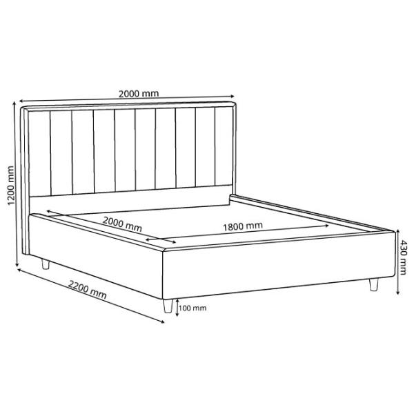 Pat Crinela Lux Estela Laguna 43 180 x 200 cm / Placaj / Dark Gray photo 6