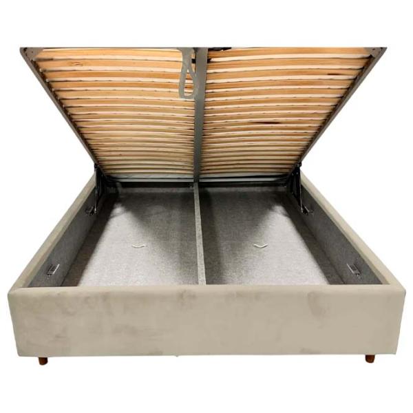 Кровать Crinela Premium Lesley Laguna 08 160 x 200 см / Фанера / Серо-Бежевый photo 3