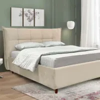 Кровать Crinela Premium Lesley Laguna 08 180 x 200 см / Фанера / Серо-Бежевый photo 4