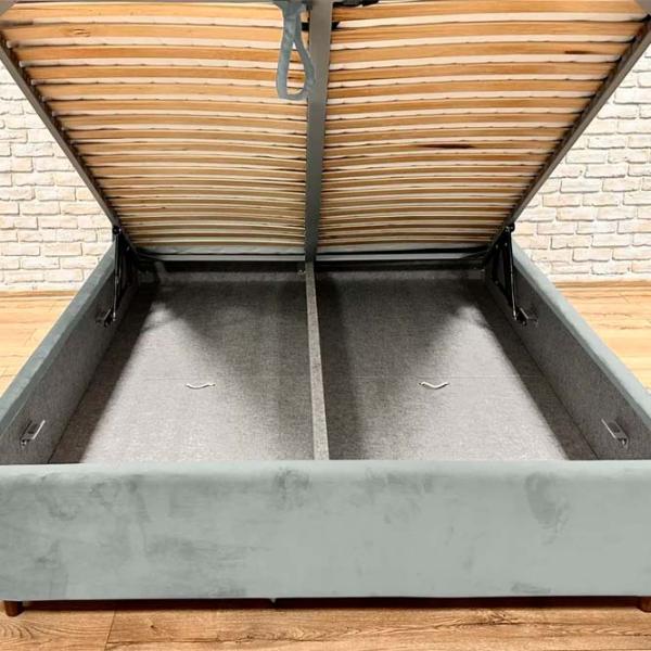 Кровать Crinela Premium Lesley Laguna 42 180 x 200 см / Фанера / Светло Серый photo 4