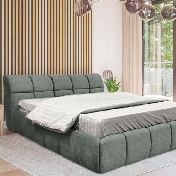 Кровать Crinela Premium Jenny Malibu 04 160 x 200 см / Фанера / Серый photo 4