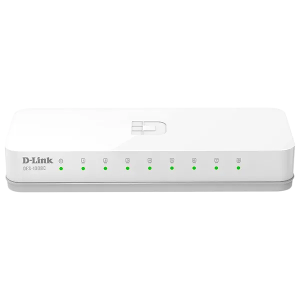 Коммутатор D-Link DES-1008C/B1A Белый photo 1