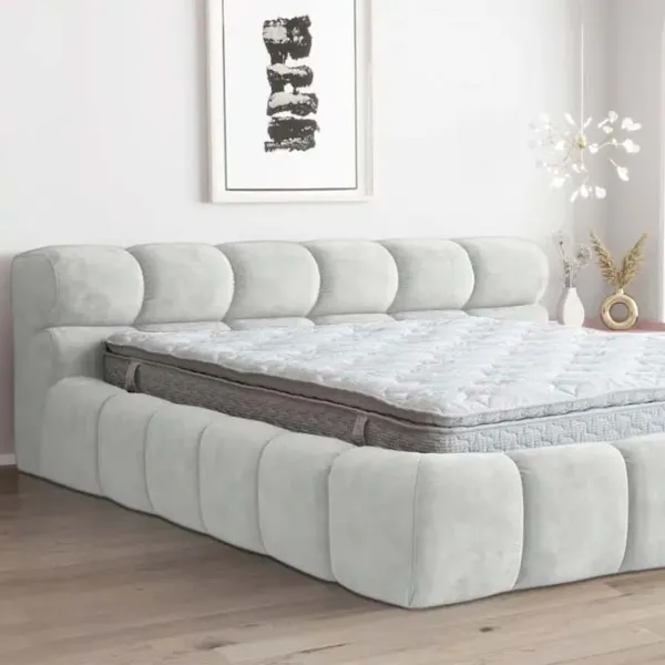 Кровать Crinela Premium Kelly Laguna 41 160 x 200 см / Фанера / Серебристо-серый photo 3