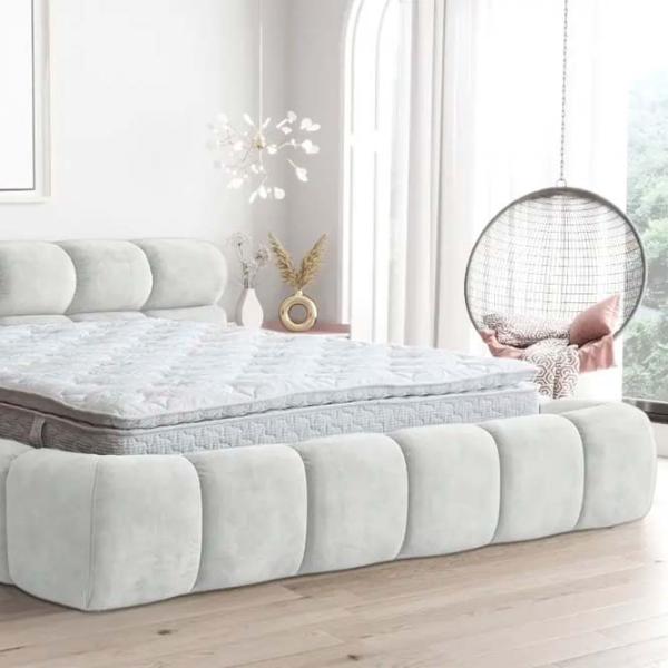 Кровать Crinela Premium Kelly Laguna 41 180 x 200 см / Фанера / Серебристо-серый photo 4